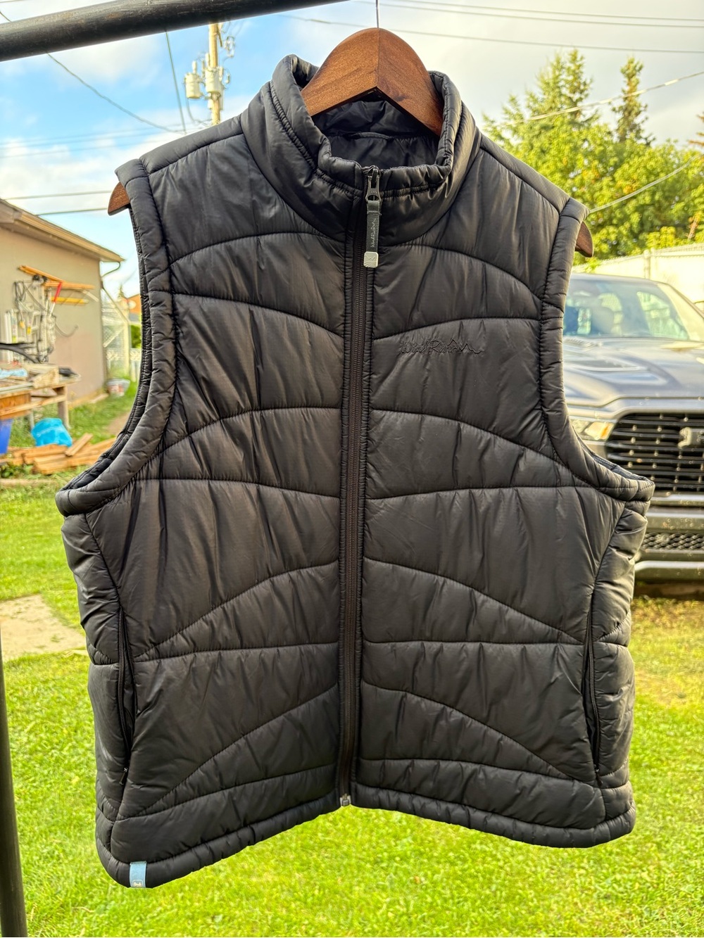 Men's Black Quilted Puffer Vest - Lightweight Zip Front